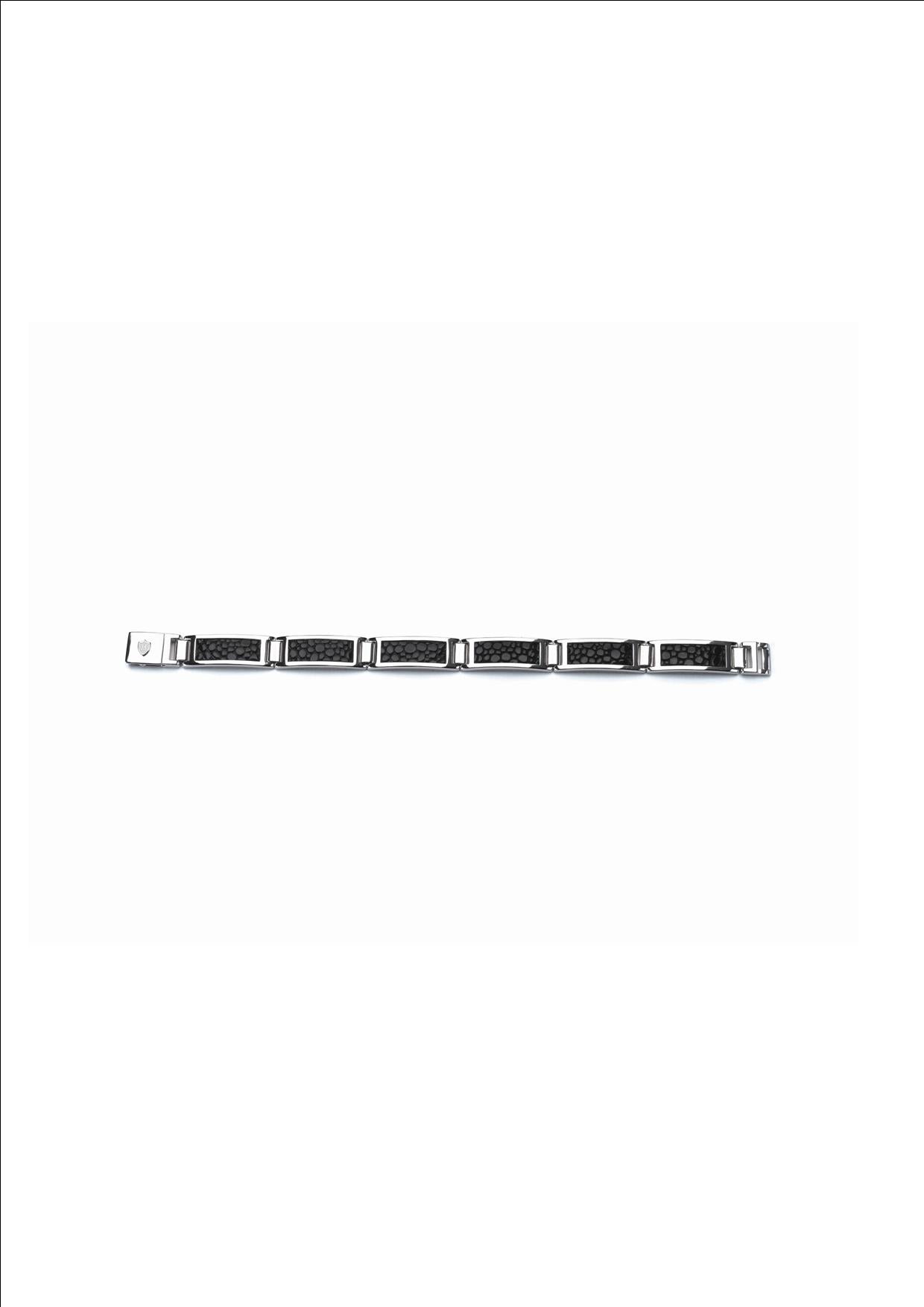 Sterling Silver/Stingray Leather Bracelet – BLACK COLLECTION