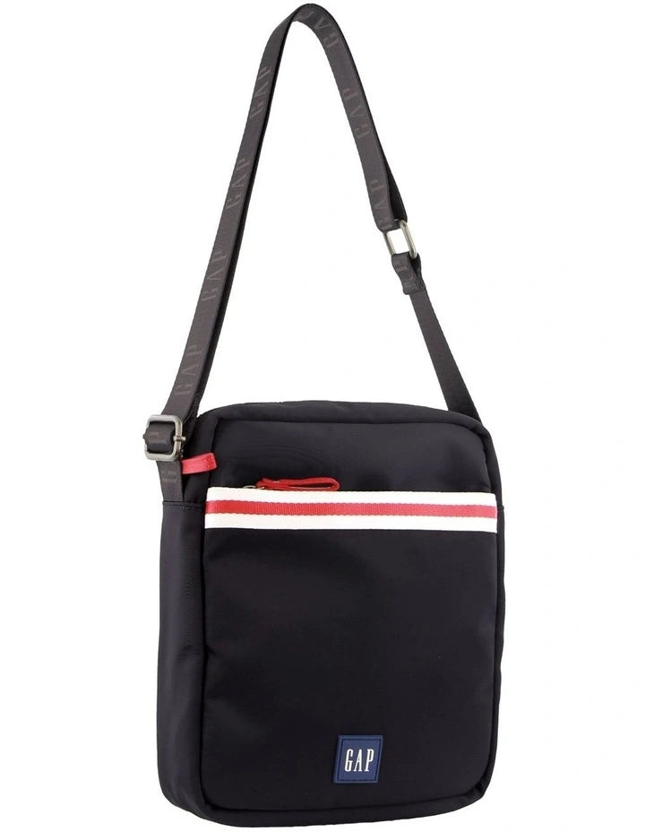 Nylon Travel Cross-Body Bag in Black