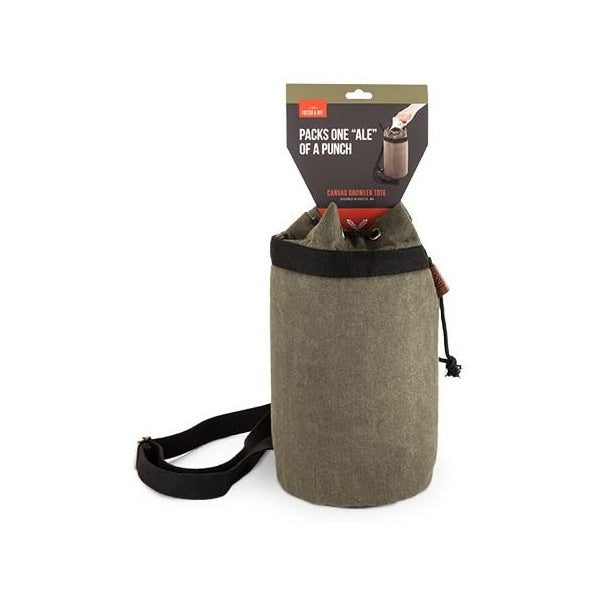 Canvas Growler Tote - Insulated Beverage Carrier