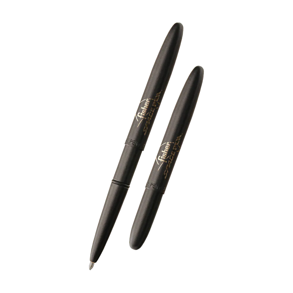 Matte Black Bullet Space Pen, Fisher Space Pen Logo
