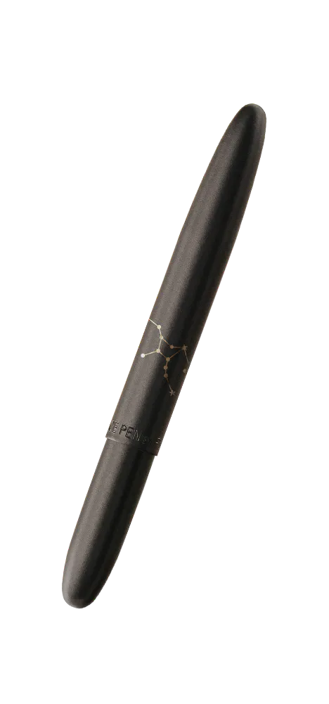 Matte Black Bullet Space Pen, Virgo Zodiac Constellation