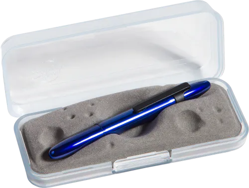 Blue Moon Bullet Space Pen, Matte Black Finger Grip & Clip