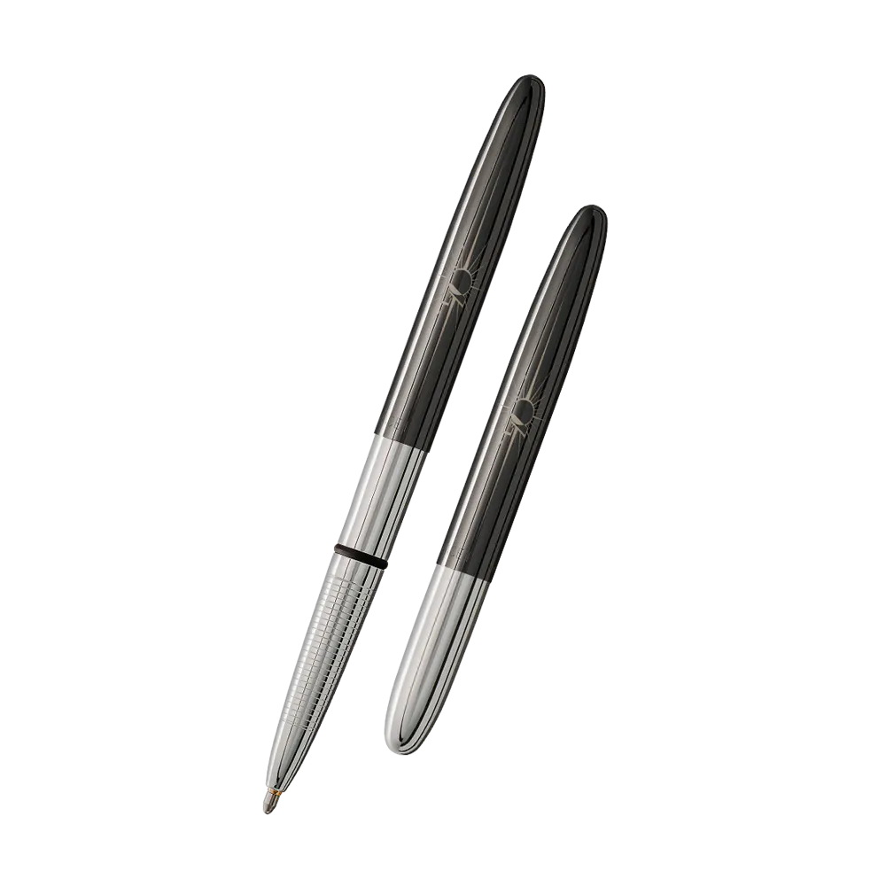 Chrome & Dark Matter Black Titanium Nitride Bullet Space Pen, 70th Anniversary