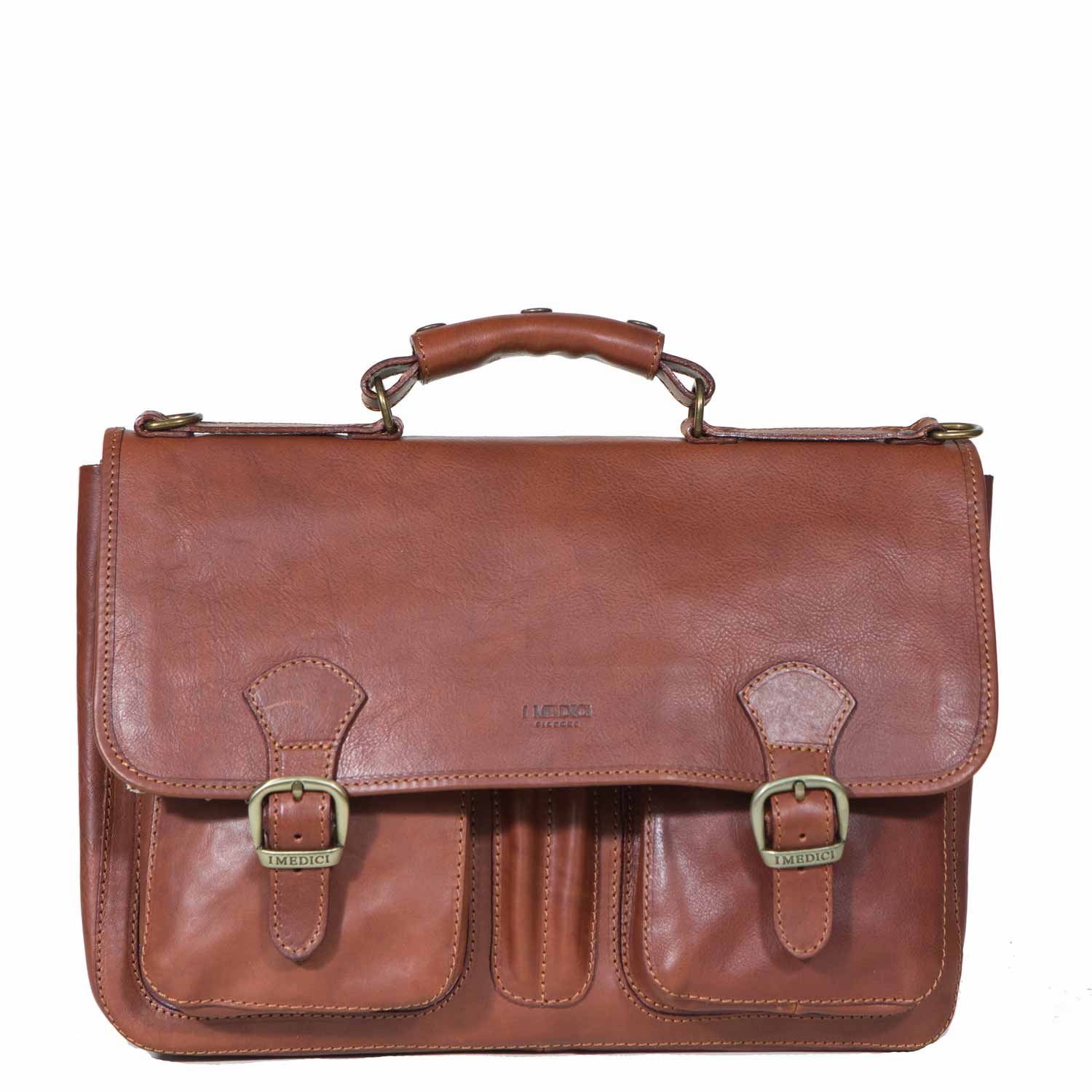 I Medici Cartella Scuola Italian Leather Briefcase