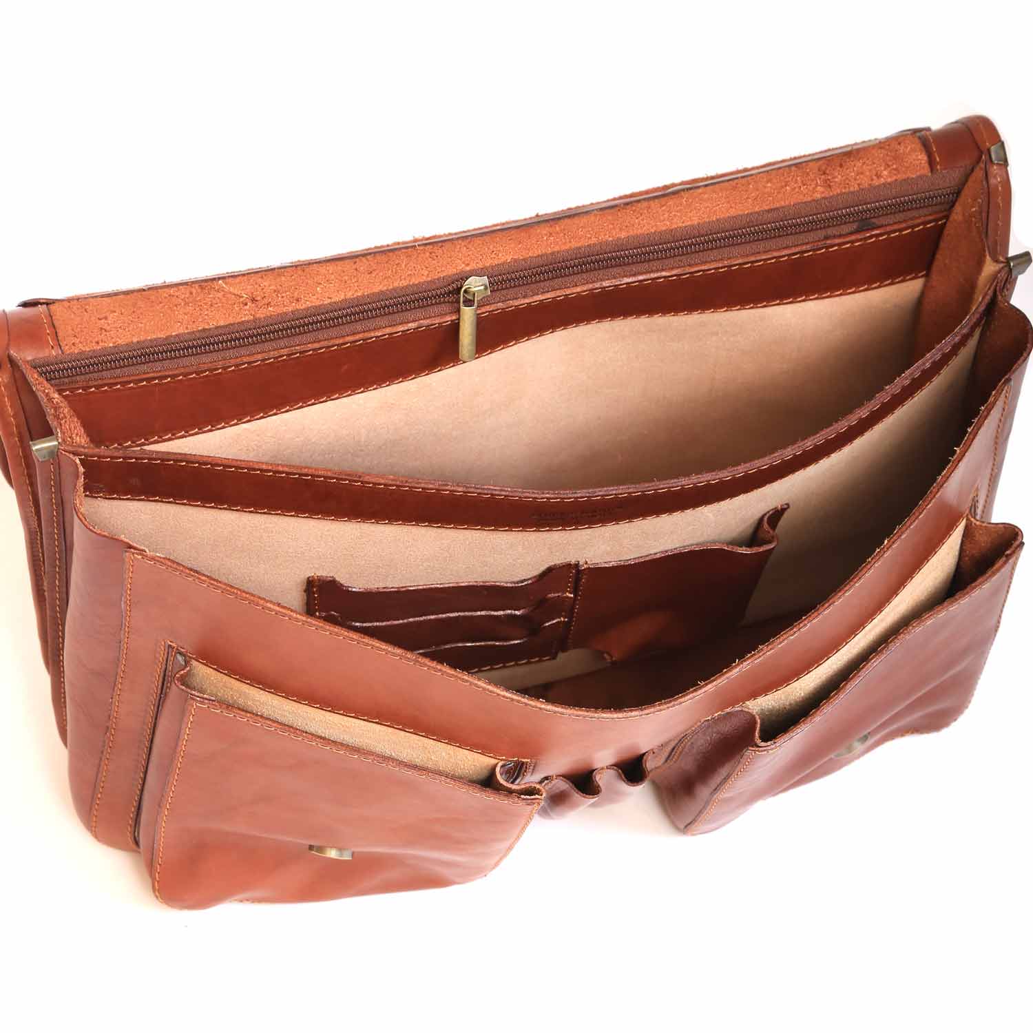 I Medici Cartella Scuola Italian Leather Briefcase