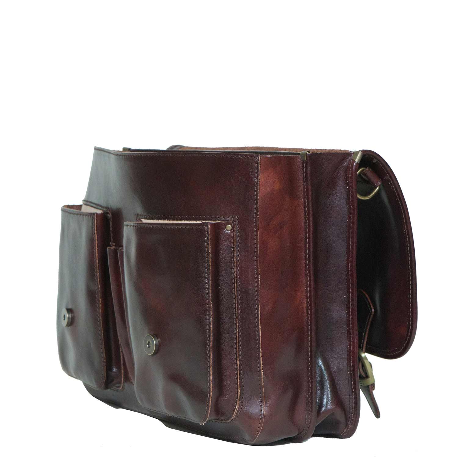 I Medici Cartella Scuola Italian Leather Briefcase