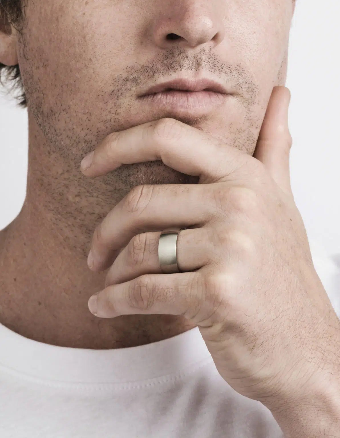 Cudworth Brushed Stainless Steel Band Ring