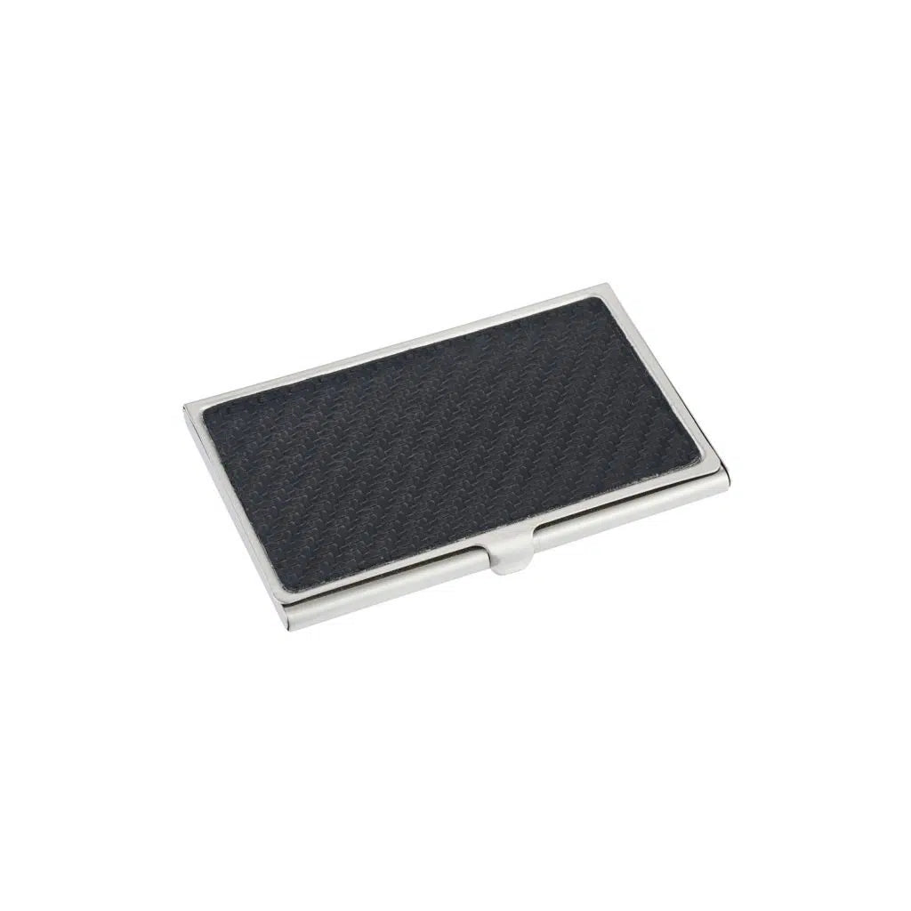 Card Case In Stainless Steel with Carbon Fibre Inlay