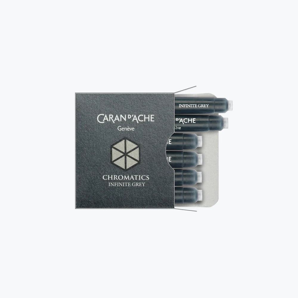Fountain Pen Ink - Chromatics - Cartridges - Infinite Grey pk 6