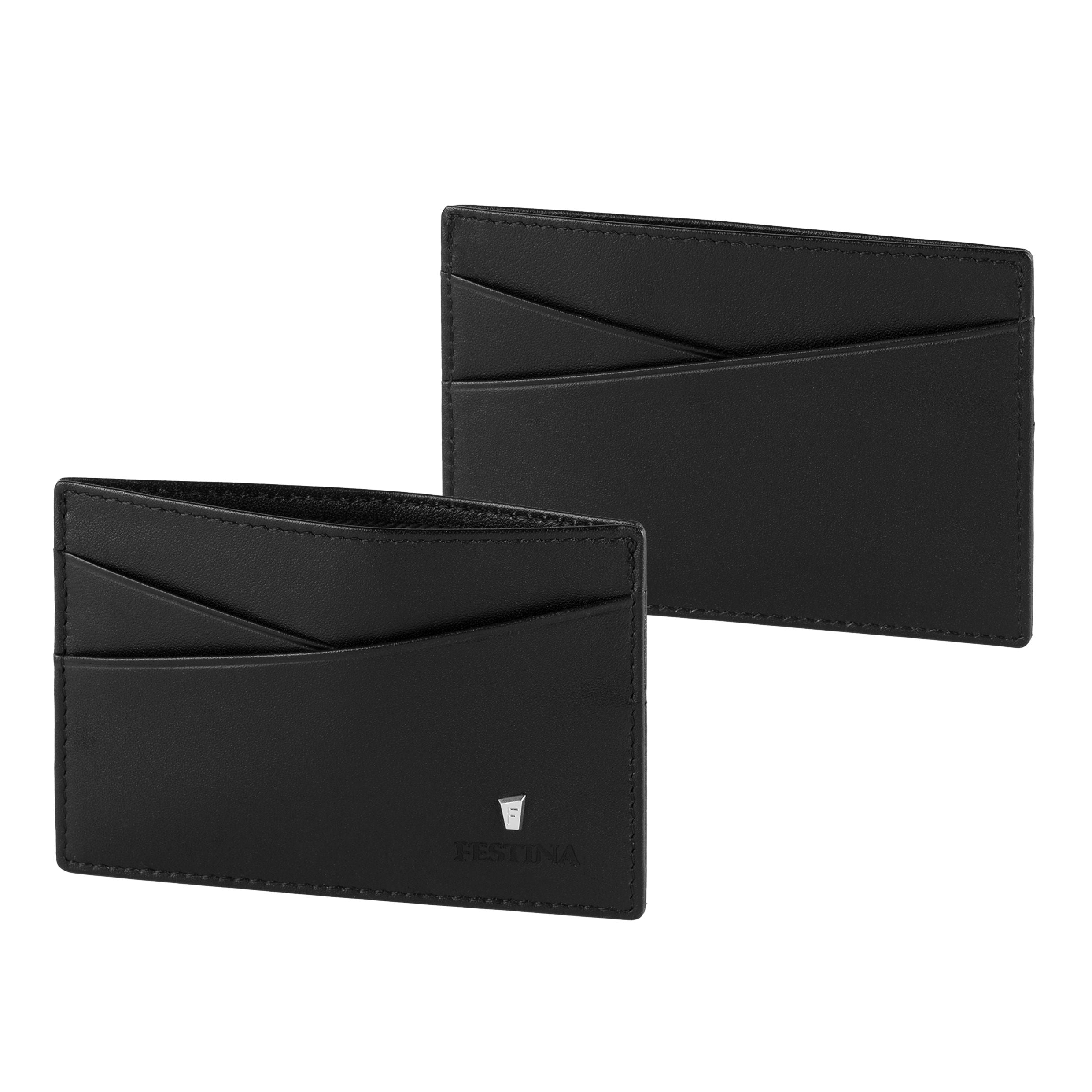 Leather Card Holder Classicals Black