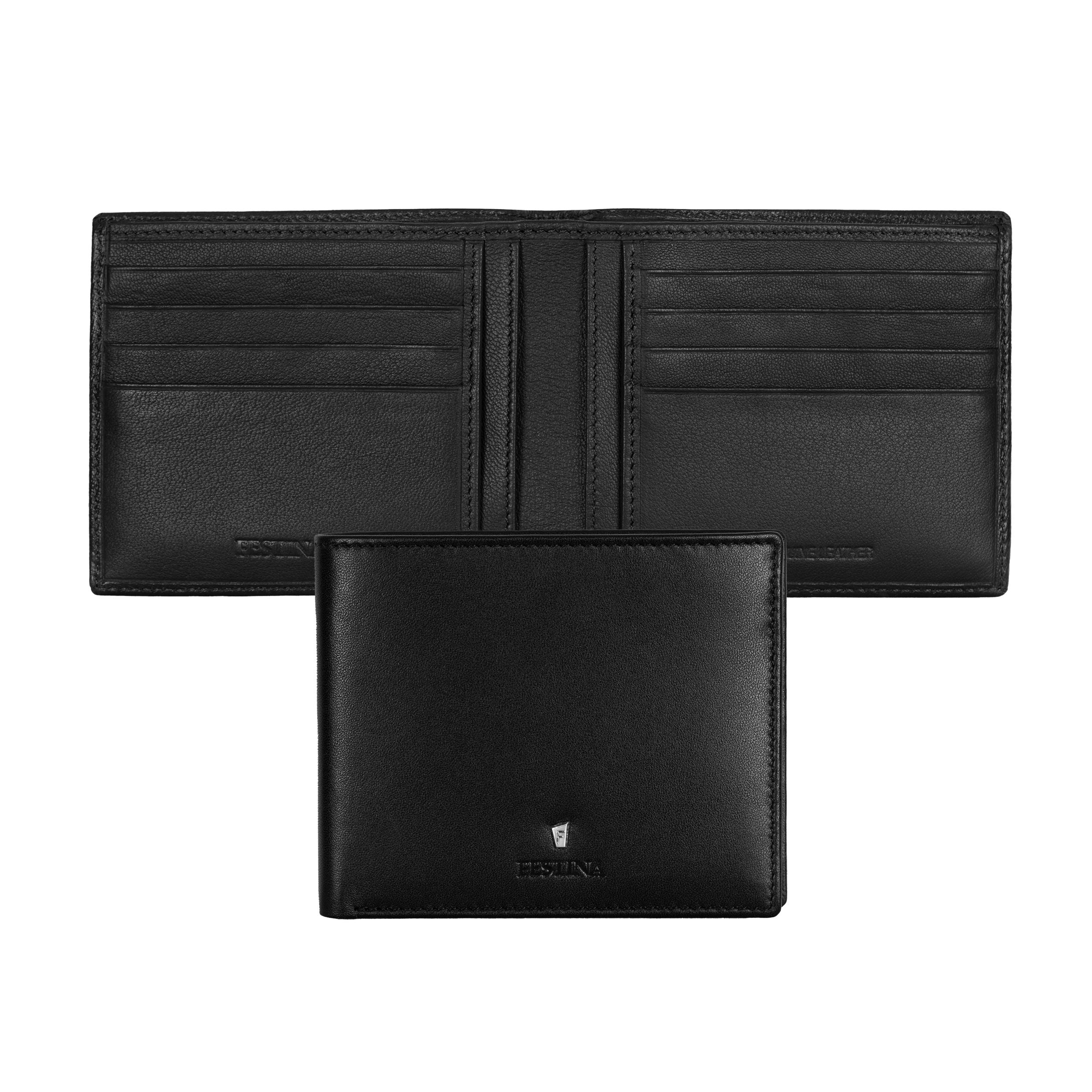 Leather Card Wallet Classicals Black