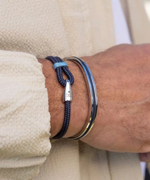 Pig and Hen Silver Bracelet Captain Carl Navy