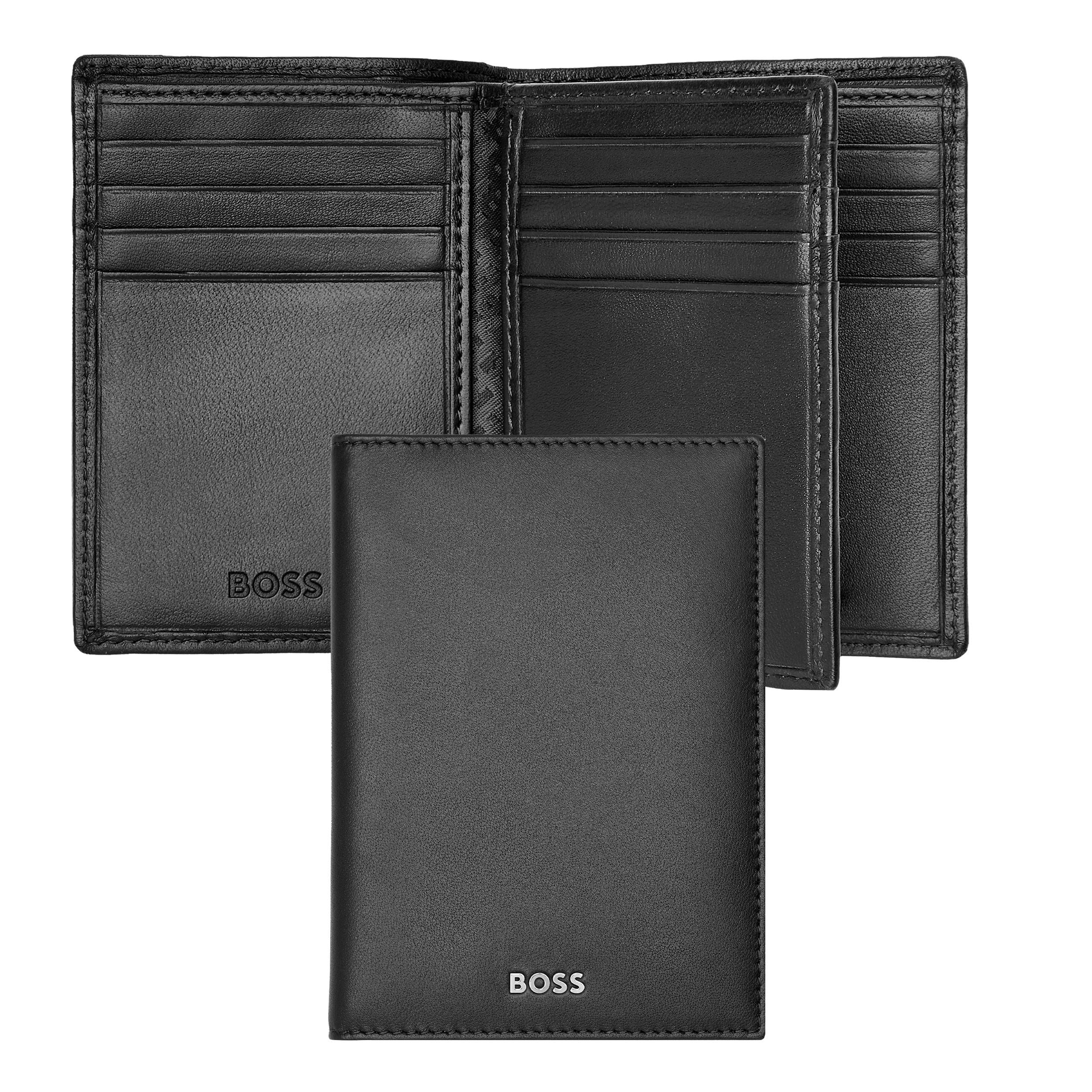 Leather Card holder Trifold Iconic Black