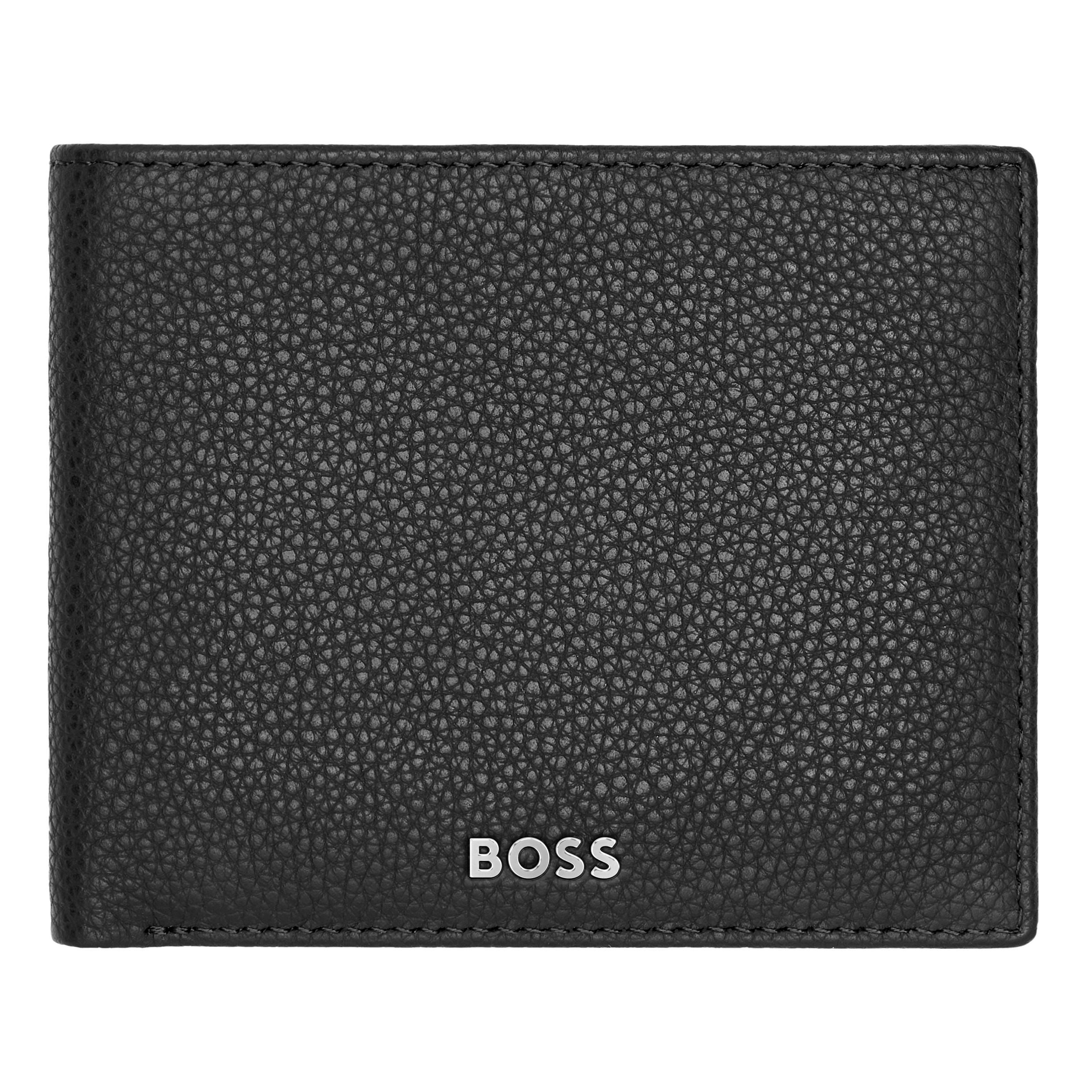 Coin purse Leather Wallet Classic Grained Black