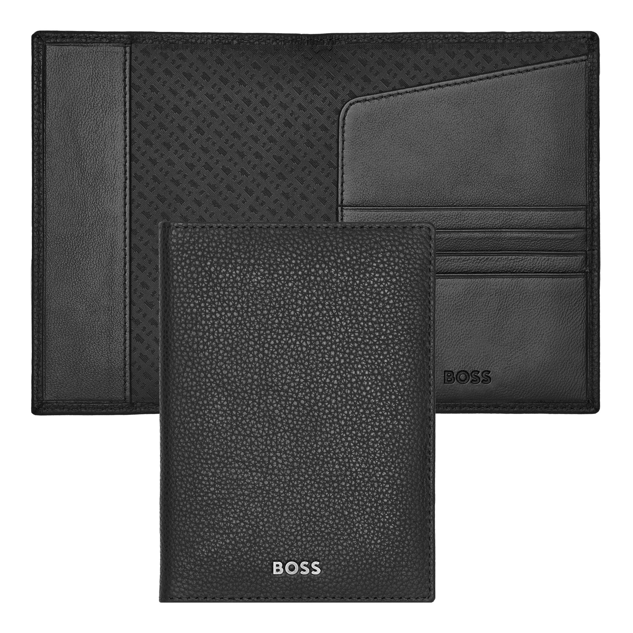 Passport Holder Classic Grained Black Leather