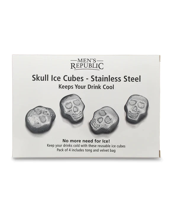 Skull Ice Cubes - 4 Pieces Stainless Steel