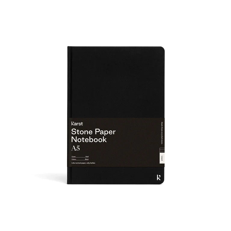 Hard Cover A5 Plain Notebook Black