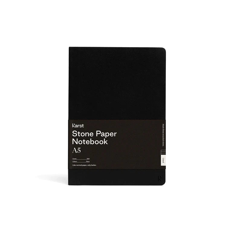 Soft Cover A5 Plain Notebook Black