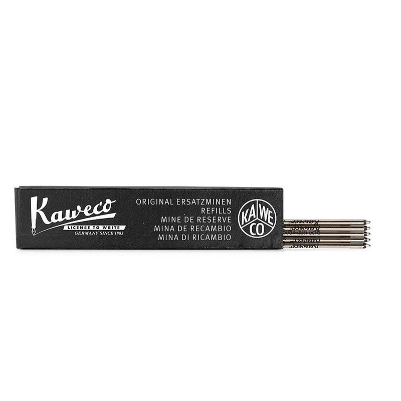 Kaweco - D1 Soul Ballpoint Pen Refill - Suits Retractable 'Sport' Pens - Pack of 5 - 0.8mm - Black