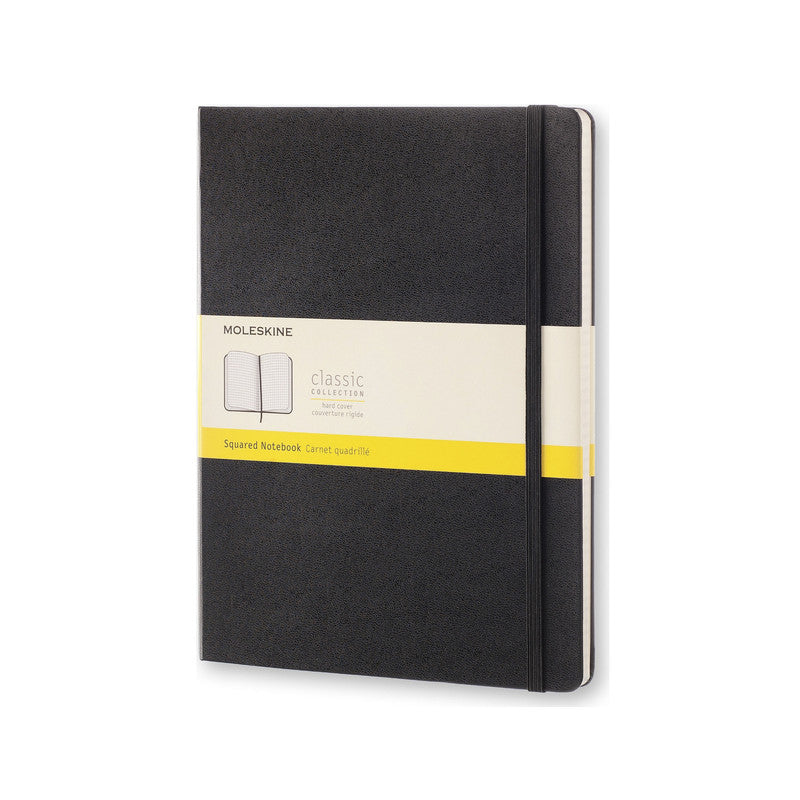 Classic Hard Cover Notebook - Grid - Extra Large - Black