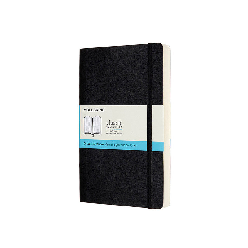 A5 Classic Soft Cover Notebook Expanded - Dot Grid - Large - Black