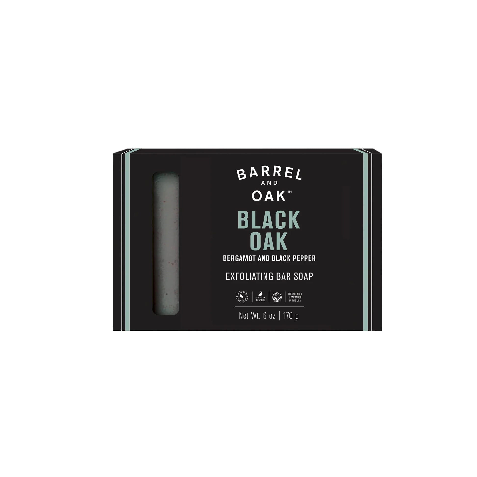 Barrel And Oak Black Exfoliating Bar Soap