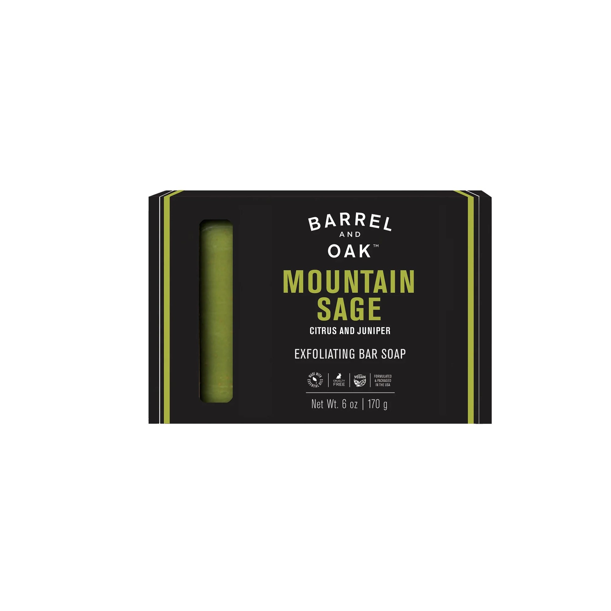 Barrel And Oak Mountain Sage Exfoliating Soap Bar