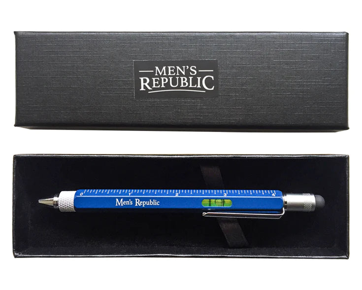 Stylus Pen Pocket Multi Tool 9-in-1 functions - Blue