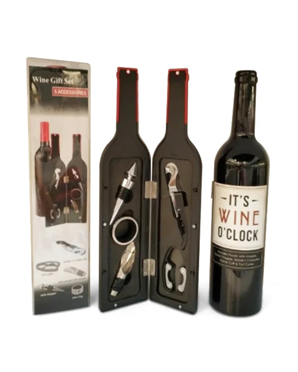 Wine Tool Gift Set - 5 pcs in Bottle