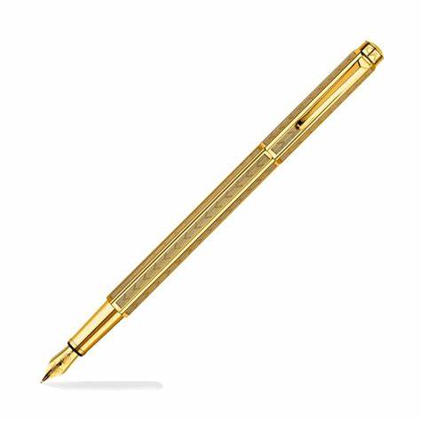Ecridor Chevron Gold Fountain Pen