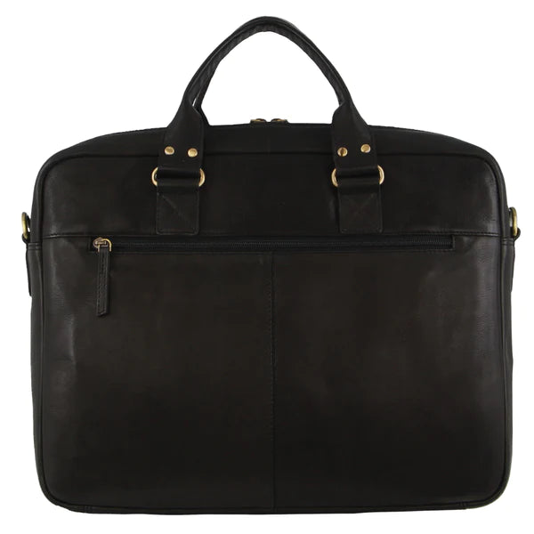 Pierre Cardin Men's Italian Leather Laptop Bag
