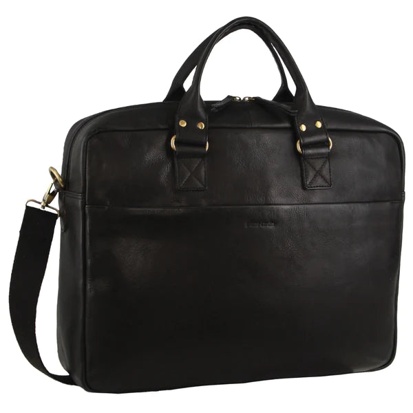 Pierre Cardin Men's Italian Leather Laptop Bag
