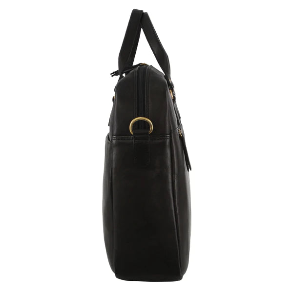 Pierre Cardin Men's Italian Leather Laptop Bag
