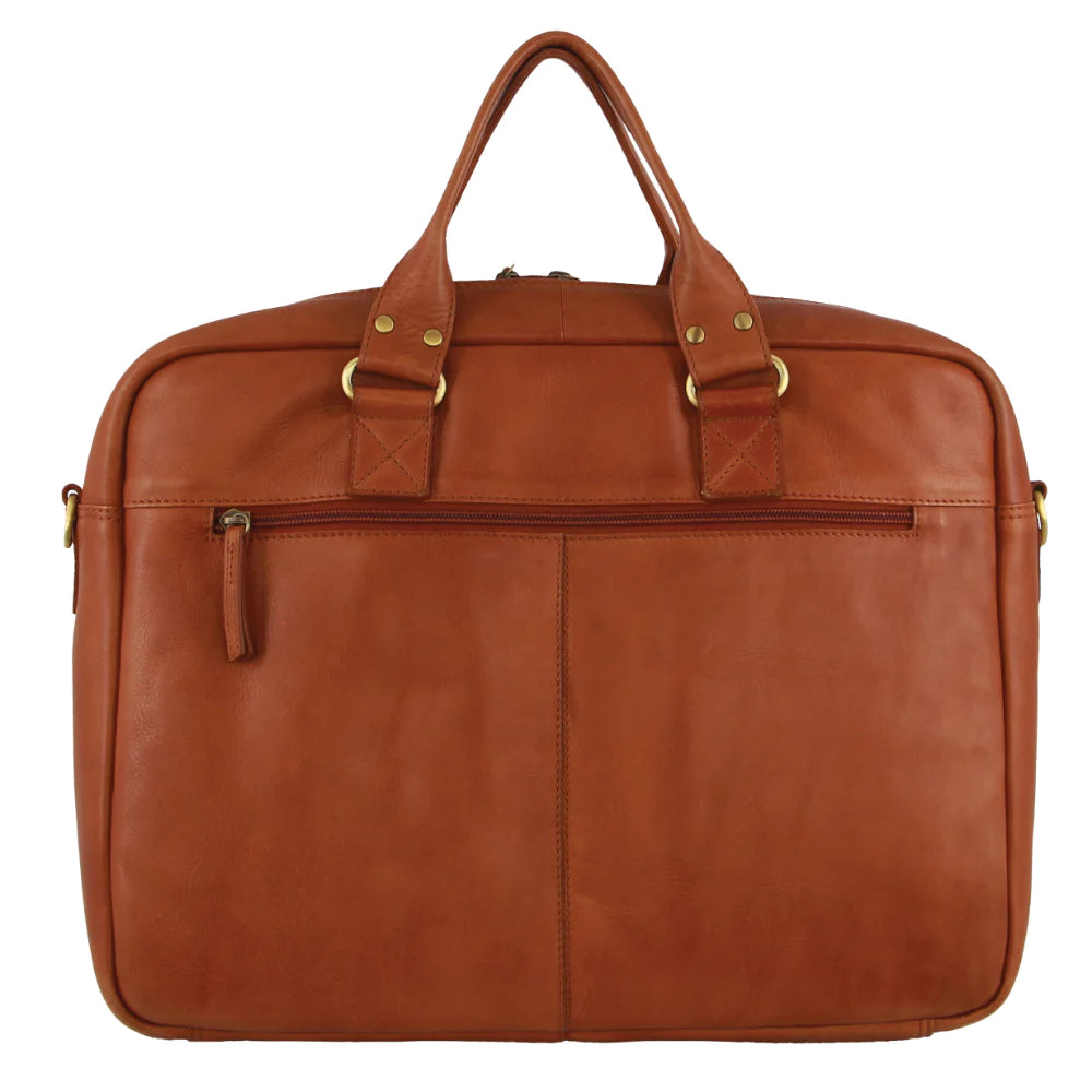 Pierre Cardin Men's Italian Leather Laptop Bag