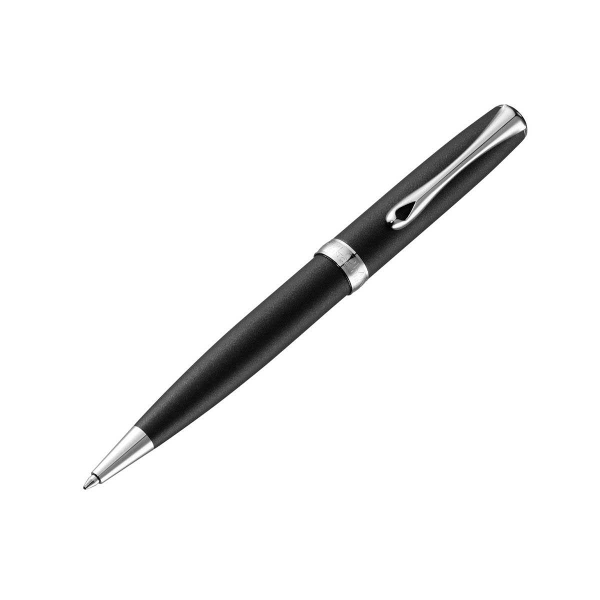 Excellence A2 Black Lacquer Chrome Trim Ball Pen