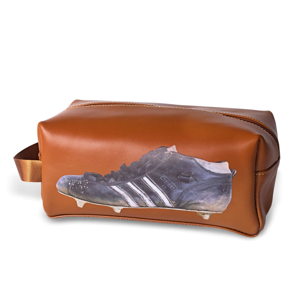 Vintage Football Boot Leather Toiletry Bag