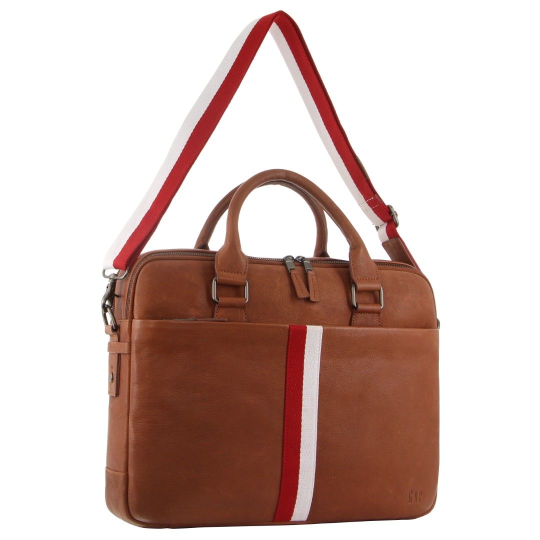Leather Business / Laptop Bag in Tan