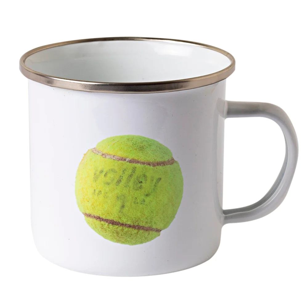 Vintage Tennis Ball Enamel Mug