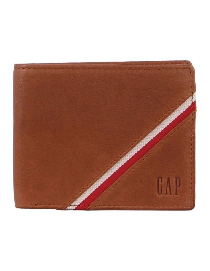 Leather Slimline Bi-Fold Wallet in Tan