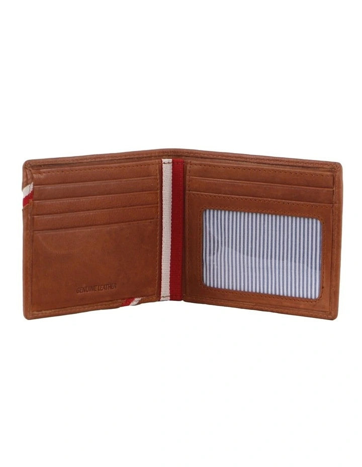 Leather Slimline Bi-Fold Wallet in Tan