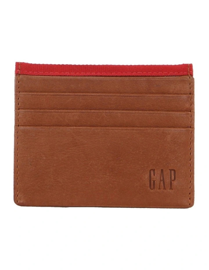 Leather Card Holder in Tan