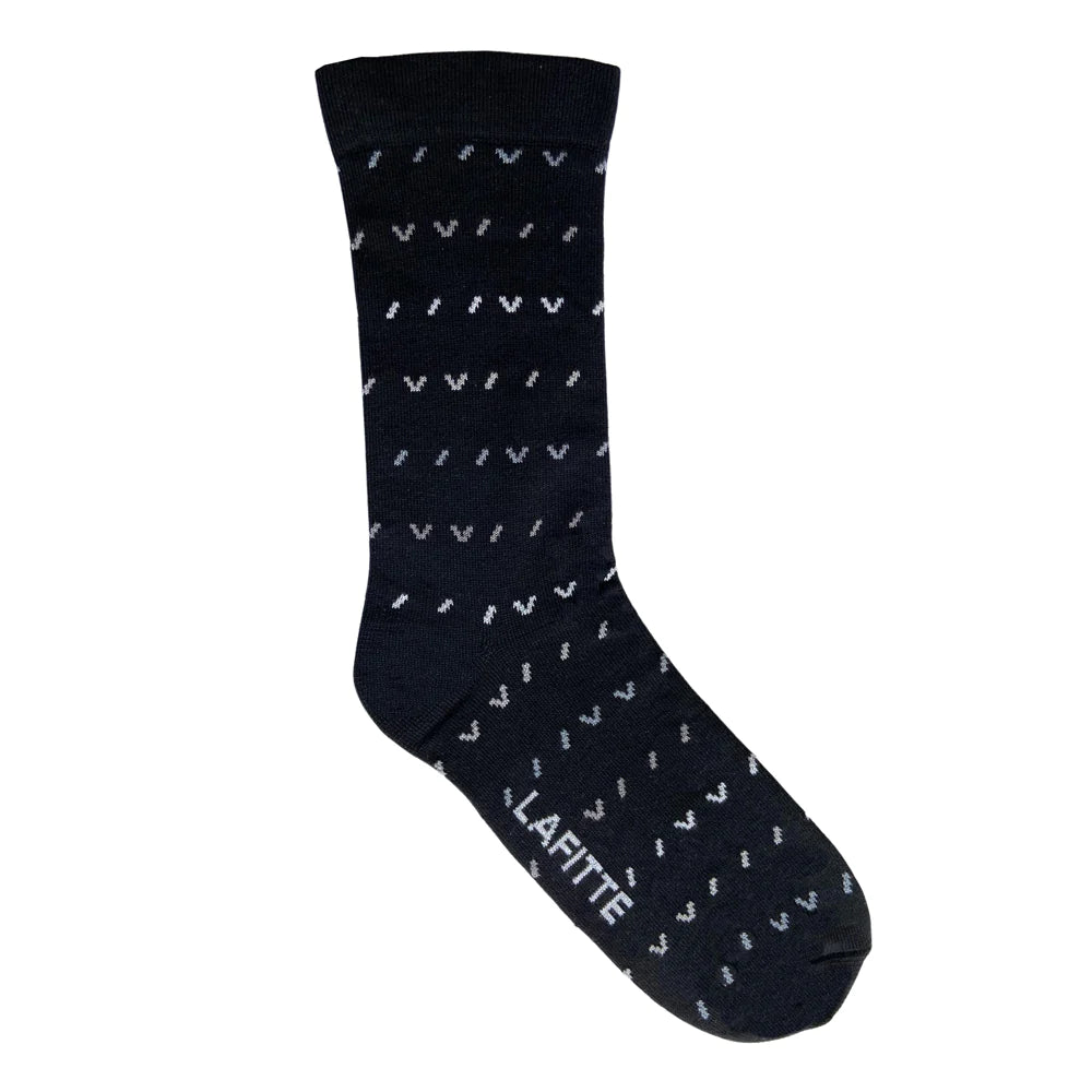 ARROW - ORGANIC COTTON LOOSE TOP SOCK Black / White