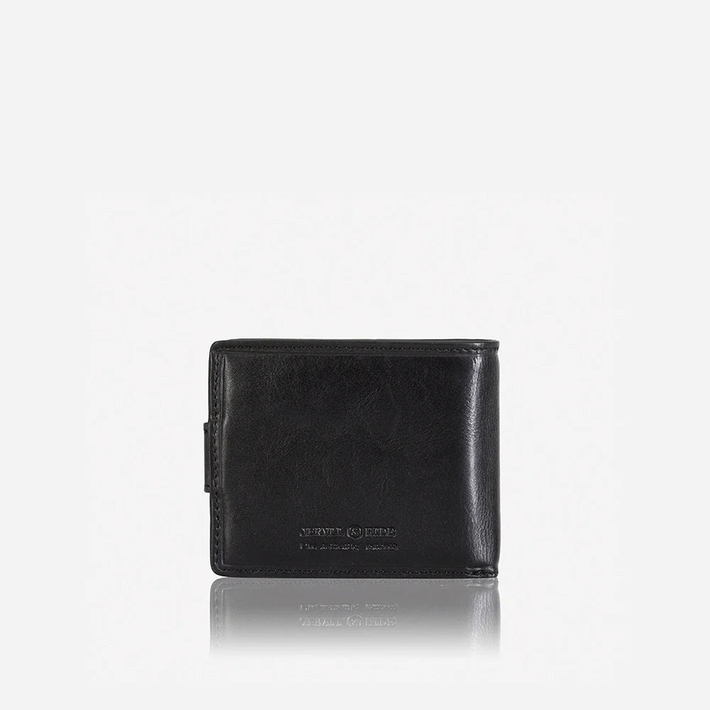 BIFOLD WALLET WITH COIN AND ID WINDOW BLACK