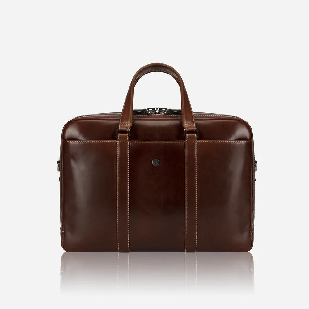 17" Multi Compartment Briefcase, Mocha