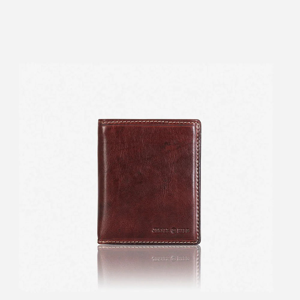 LARGE BIFOLD WALLET WITH ID WINDOW COFFEE
