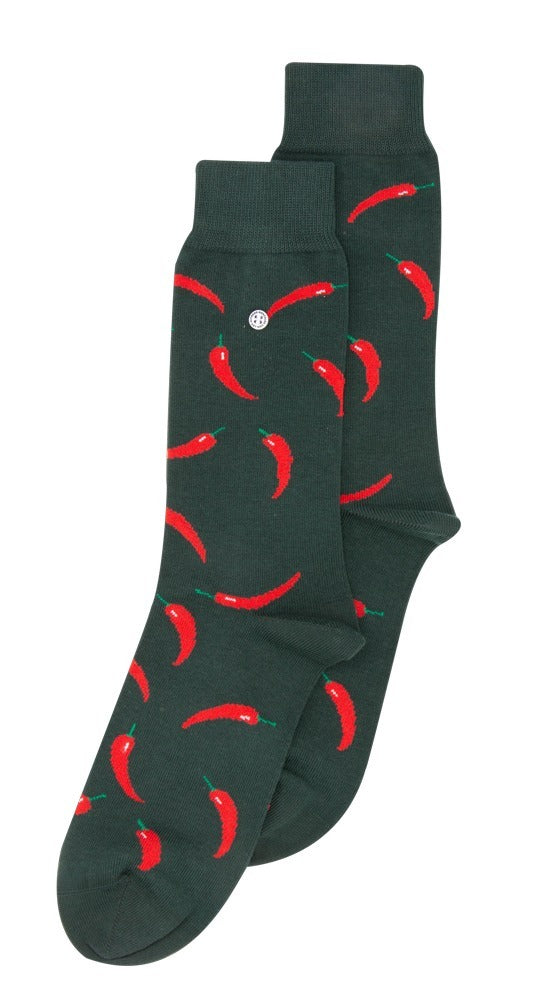 RED PEPPERS GREEN SOCKS - MEDIUM