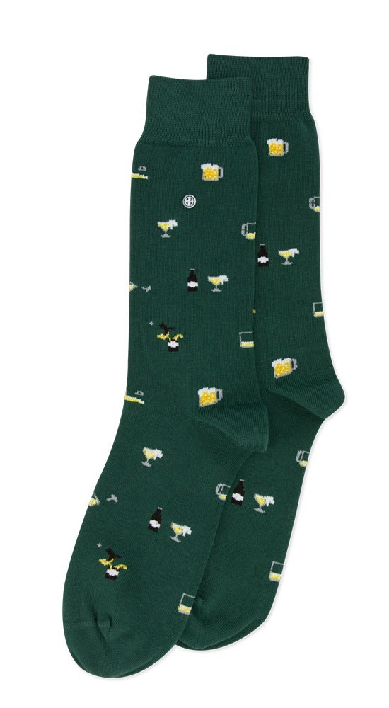 BEER GREEN SOCKS - MEDIUM