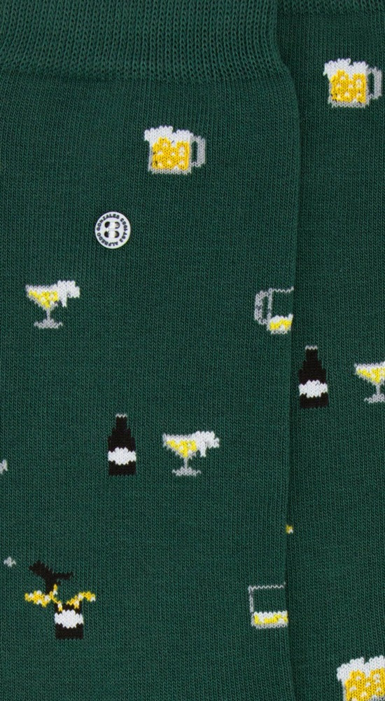 BEER GREEN SOCKS - MEDIUM