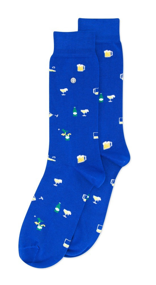 BEER BLUE SOCKS - MEDIUM