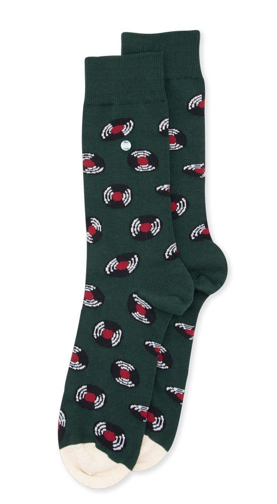 VINYL ARMY/BLACK/RED SOCKS - MEDIUM